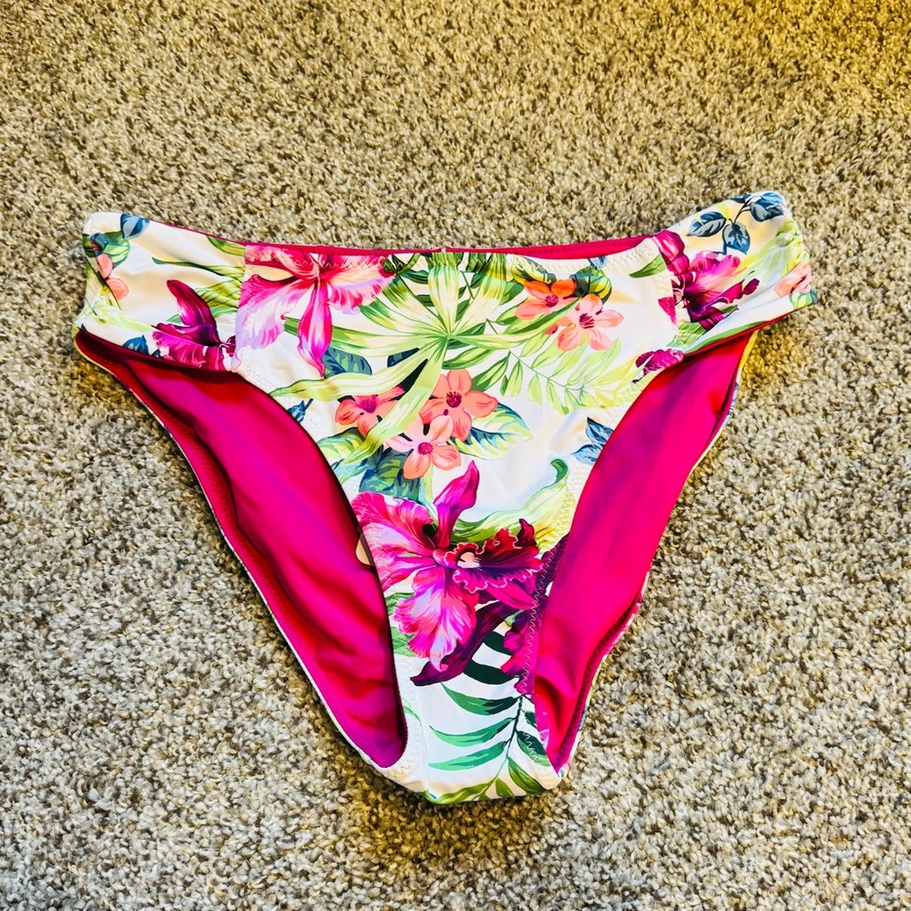 Tommy Bahama NWT Coastal Gardens Reversible Hipster Bikini Bottom Floral‎ XL